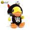Novelty soft plush animal stuffed plush material duck toy for Halloween