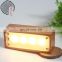 Newest rechargeable magnetic pedestal acrylic lamp Wood bedroom toilet night light with touch switch mode 4