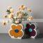 Simple ceramic hand-painted living room flower arrangement flower girl fresh desktop home art decoration vase decoration