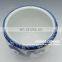 Antique Qing QianLong Mark Chinese White And Blue Porcelain Dragon Design Fish Bowl