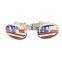 Round Cufflinks with different countries designs or as customized logo