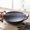 Wood Lid Fully Seasoned Frying Restaurant Kitchen Gas Non Stick Cooking Iron Induction Wok