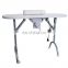 Cheap Folding Manicure Desk Station with Drawer Wheels and Carry Bag used Nail salon furniture