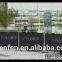 Advertising banner barrier and cafe barriers banner in shopping mall and restaurant