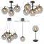 HUAYI Modern Art Nordic Lighting Creative Studio Hanging Lamp E27 Chrome Silver Glass Chandelier