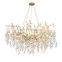Round Gold Crystal Ceiling Light Modern Crystal Pendant Chandelier Lamp For Villa Hotel Project