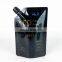 500ml black aluminum foil liquid stand up bag refill compostable spout pouch