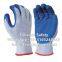 10Gauge 5Yarn(21S) Cotton Liner Crinkle Latex Coated Cotton Gloves Cotton Working Gloves