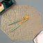 Cheap Metallic Golden Silver Rose Gold Colored Octagonal PVC Place mats For Wedding Dinning Table