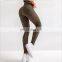 Latest sexy peach hip high waist yoga pants women's fitness pants knitted  seamless hollow breathable yoga clothing