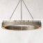 Modern large simple upscale luxury vintage solid brass ring chandeliers lighting for restaurant home living dining room