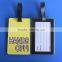 hands off travel suitcase bag name tag yellow, New arrived silicone bag id name tag
