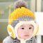 Wholesale Winter Latest Cute Hand Embroidery Earflap Knitted Baby Hat