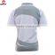 Men's white gray team rugby shirt sports wear custom rugby shirt