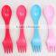 3 in 1 plastic spoon fork knife/spoon fork knife combined