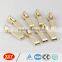 fashion custom logo puller light gold metal zipper slider