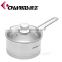 Inclined Bottom Stainless Steel milk pan With glass lid CS555D CE FDA SGS