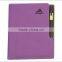 Fashionable exercise note book, high quality notepad with pen , leather note book for business