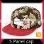 Flag print 5 panels snapback hat