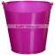 2016 China Manufacturer Promotional Popular Mini Bright Hot Pink Plastic Pails Hot Selling Custom Decorative Buckets with Handle