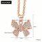Best Selling Handmade Items Rose Gold Bow Cheap Necklace And Earring Sets