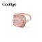 Fashion Jewelry Rose Gold Plated Pink Stone Ring Girl Wedding Party Show Gift Dresses Apparel Promotion Accessories