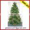 New design 2015 colorful artificial flower decorated snow shape christmas tree for sale