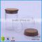 15OZ/450ml Cork Tops Clear Wide Mouth Glass Jars Container For Cookies Storage