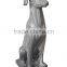Gray Welcome Dog Statue In Door Statue Hand Carving Marble Stone For Garden, Hotel, Resort And Restaurant