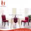 simple modern red high back hotel dining chair without armrest