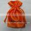 large drawstring satin gift bag with logo