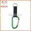 Wholesale 6mm Cheap Metal Carabiner Keychain With Strap And Split Ring Suplier