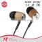 Yes hope colorful wooden noise isolating earphones headset with microphone