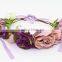 Elegant fabric rose flower bando lace-up flower headband