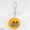 5.5cm Emoji Emoticon Soft Stuffed PlushCute Toy Keychain Asquint Style Yellow