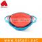 Wholesale kitchen food grade silicone multicolor colander