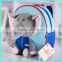 2015 Special desgin creative plush elephant stuffed animal bag