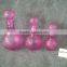 Pink glass perfume bottle