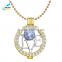 2016 crystal fashion necklace interchangeable coin pendant letter necklace jewelry tungsten carbide necklace