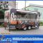 Fiberglass mobile hand push food cart with frozen yogurt trailer food