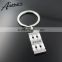 Good Quality 316L Stainless Steel Key Chain with Zircon