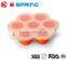 Multifunctional Round Shape 7 Cavity Ice Popsicle Mold and Baby Feeding Silicone Plate