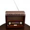 Wooden Classical Retro Antique Vintage Home Radio Receiver with AM/FM/BLUETOOTH