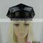Leather police officer hat uniform cap simple octagonal cap