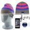 Cool Striped Wireless Bluetooth Music Knit Hat with Handsfree Smart Cap Headset