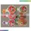 juice plastic bag with strawberry shapes