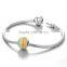D146 custom enamel rainbow charm in silver,hot sale crystal charm for women