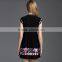 Pretty Steps 2016 Latest Dress Designs,casual dress summer dress black embroidered National dress