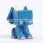 adroable bule smiling elephant coin bank, cartoon character OEM money box, coin bank customized china maunfacturer