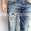 jeans vietnam Distressed denim man jeans pant with Rip Knee jeans liquidation (LOTA033)